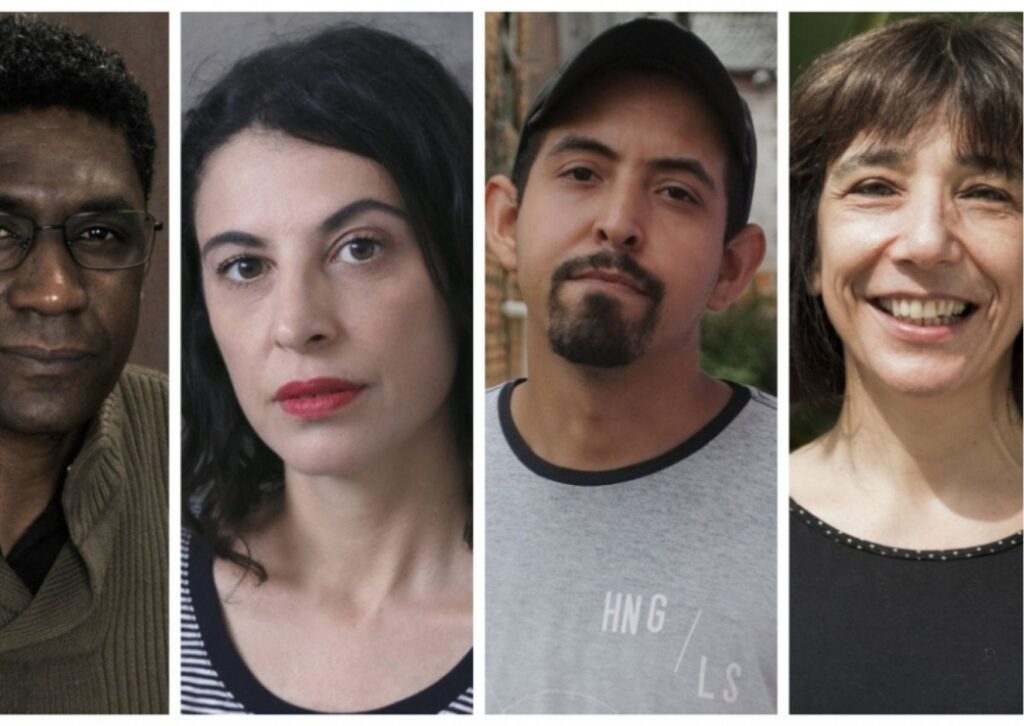 Imagens de Edimilson de Almeida Pereira, Giovana Madalosso, José Falero e Noemi Jaffe estão concorrendo ao 14º Prêmio São Paulo de Literatura. 