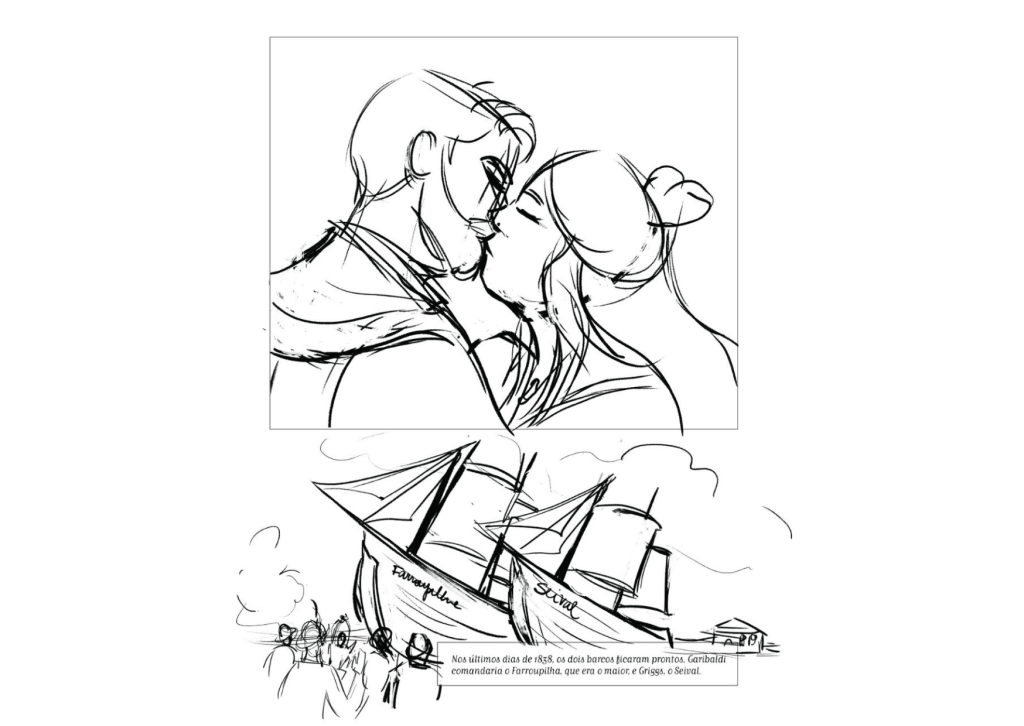 Ilustração do HQ inspirado na história A Casa das Sete Mulheres