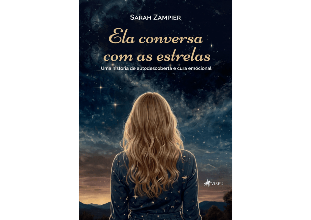 Capa do livro Ela conversa com as estrelas. 